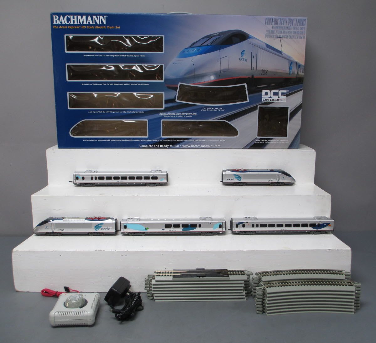 Bachmann 01205 Amtrak Acela Express HO Gauge Electric Starter Train Set with DCC