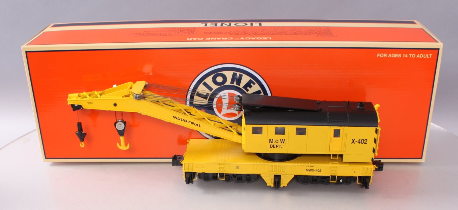 Lionel 6-81885 O Maintenance of Way Legacy Command Control Scale Crane Car