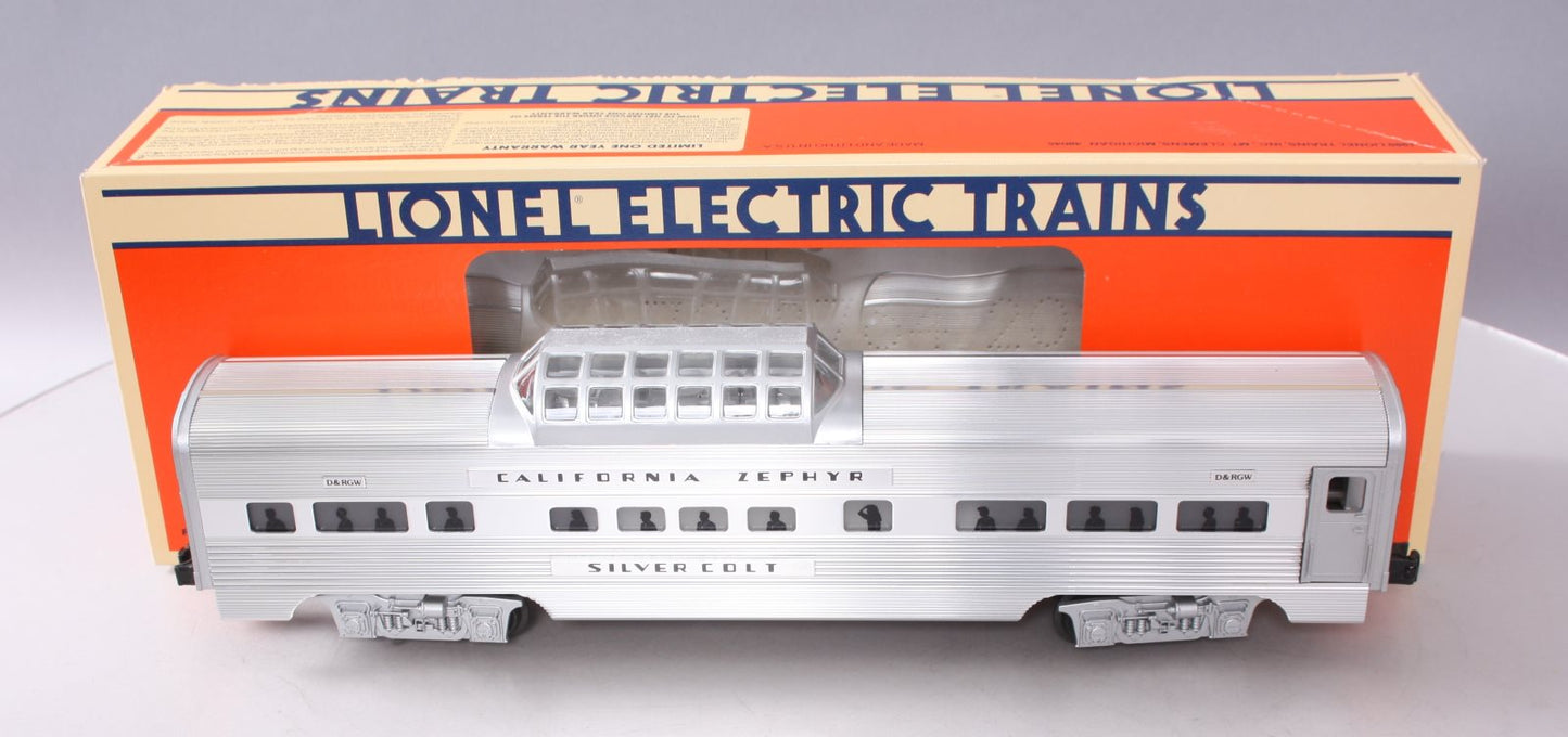 Lionel 6-19124 O Gauge California Zephyr Aluminum "Silver Colt" Vista Dome LN/Box