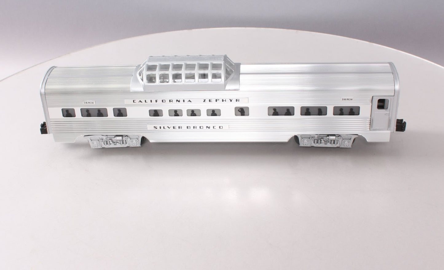Lionel 6-19123 O Gauge California Zephyr "Silver Bronco" Aluminum Vista Dome Car NIB