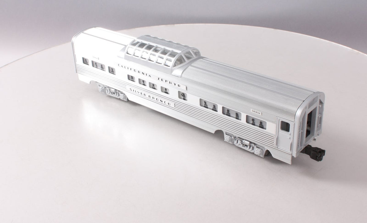 Lionel 6-19123 O Gauge California Zephyr "Silver Bronco" Aluminum Vista Dome Car NIB