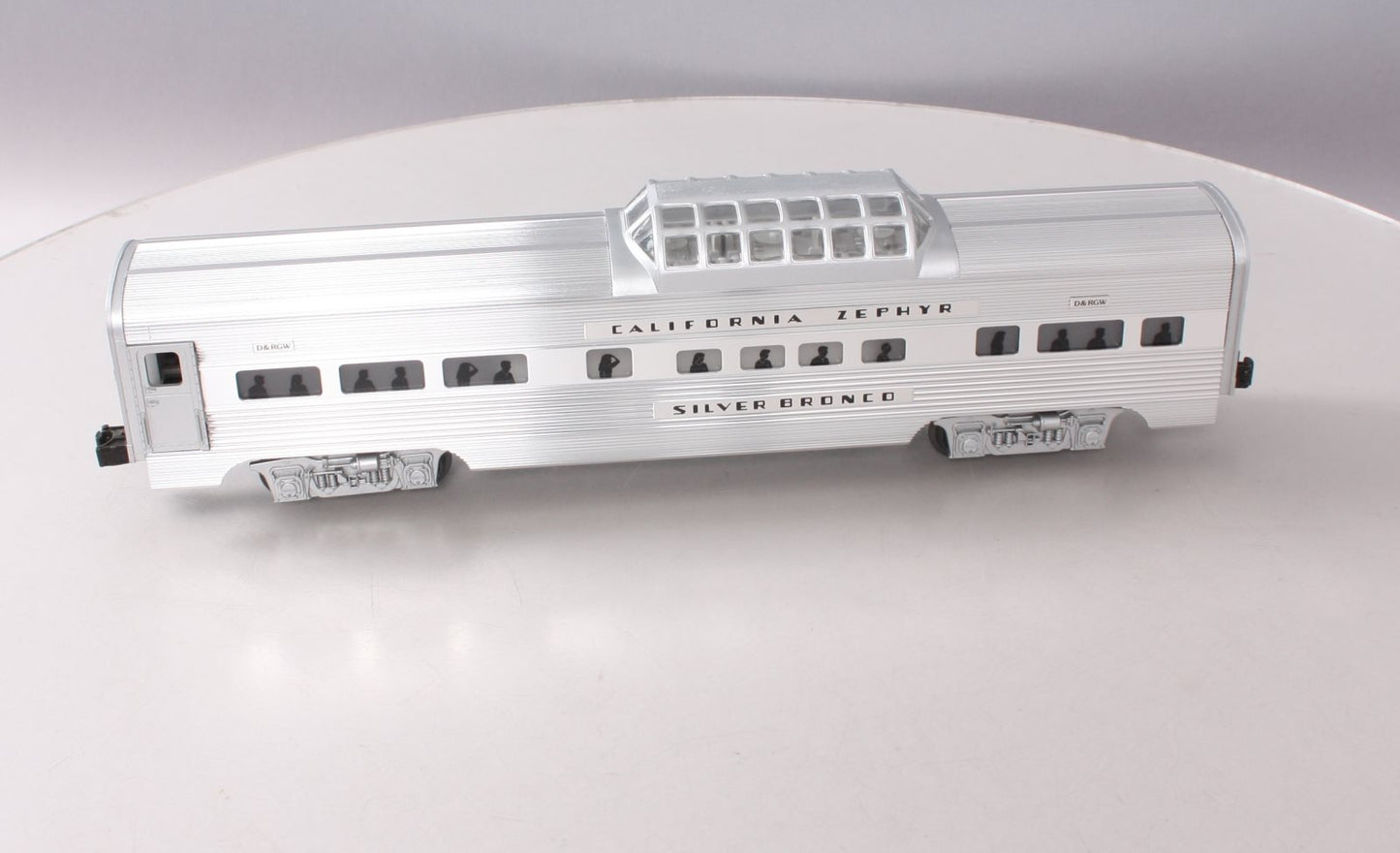 Lionel 6-19123 O Gauge California Zephyr "Silver Bronco" Aluminum Vista Dome Car NIB