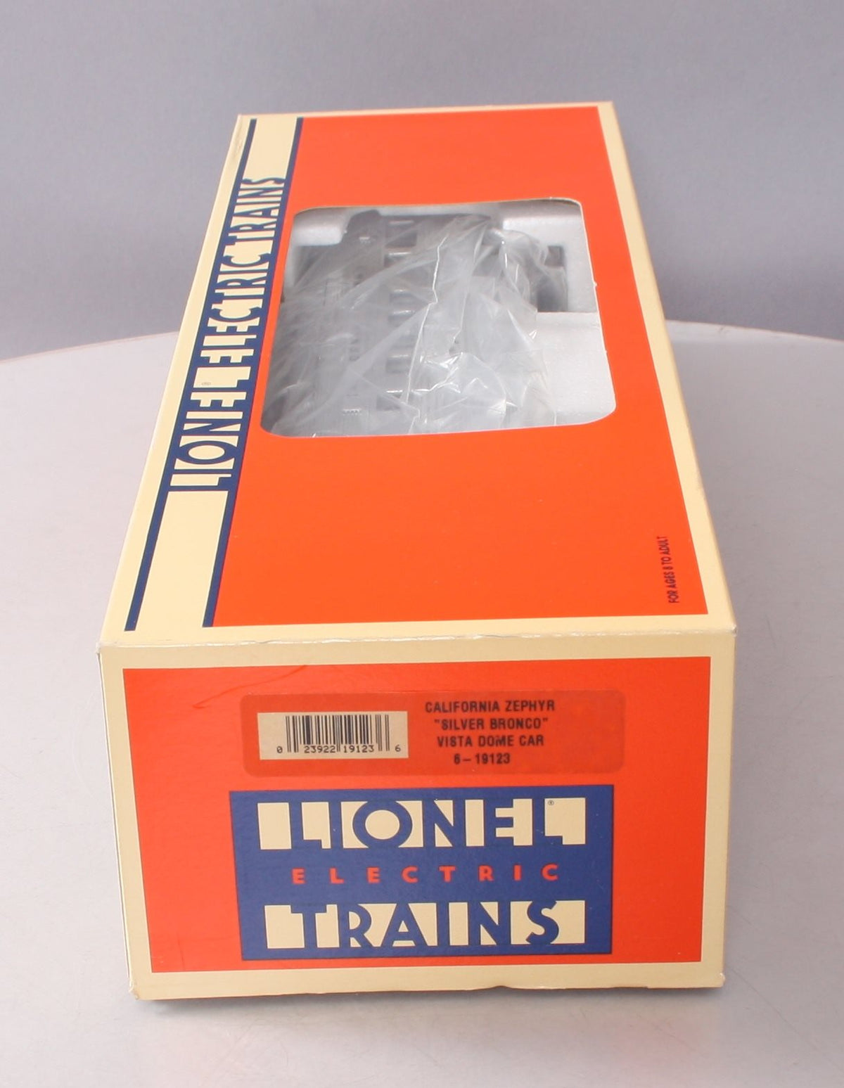 Lionel 6-19123 O Gauge California Zephyr "Silver Bronco" Aluminum Vista Dome Car NIB