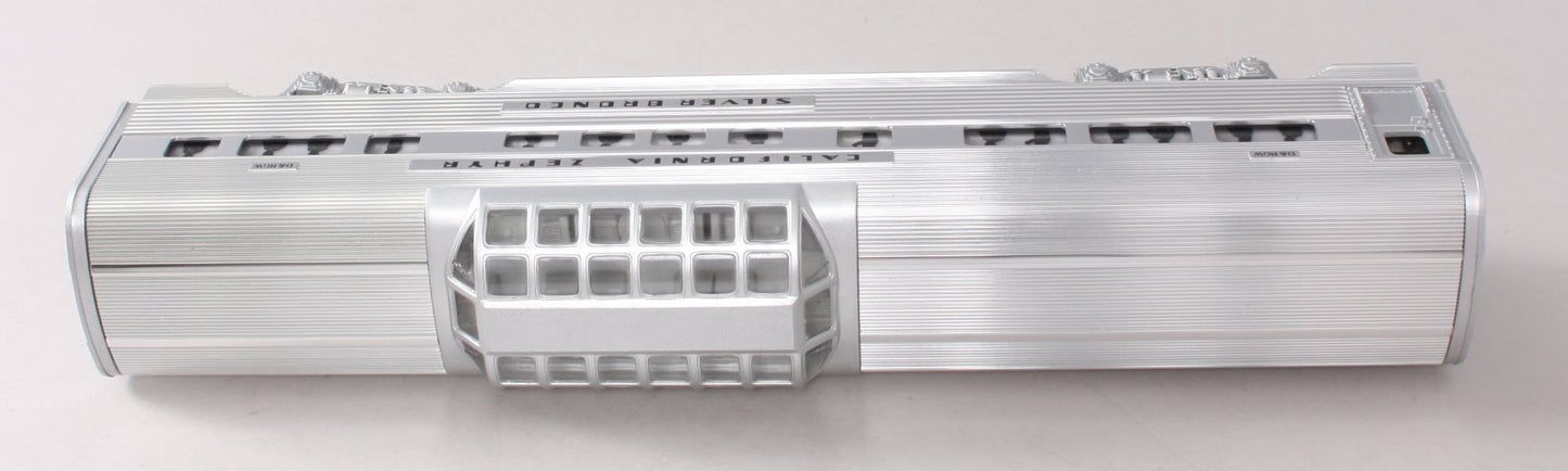 Lionel 6-19123 O Gauge California Zephyr "Silver Bronco" Aluminum Vista Dome Car LN/Box