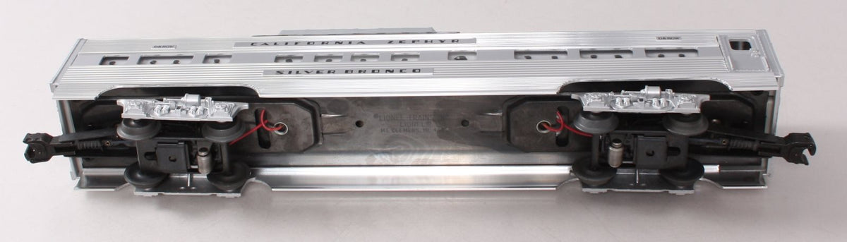 Lionel 6-19123 O Gauge California Zephyr "Silver Bronco" Aluminum Vista Dome Car NIB