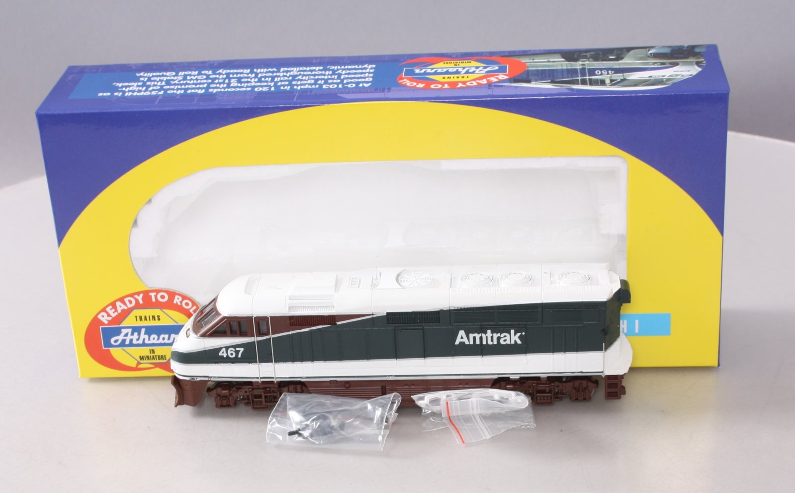 Athearn 2604 HO Scale Amtrak Northwest F59PHI Powered Diesel Locomotive #467 LN/Box