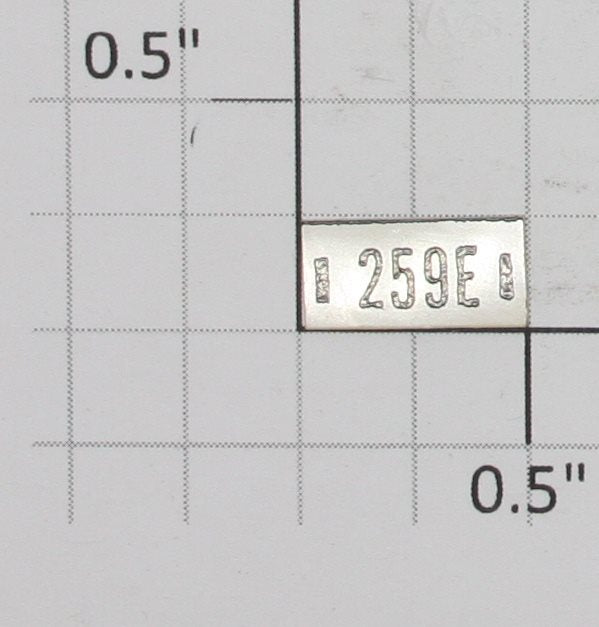 Lionel 259E-16 259E Celluloid Nameplate