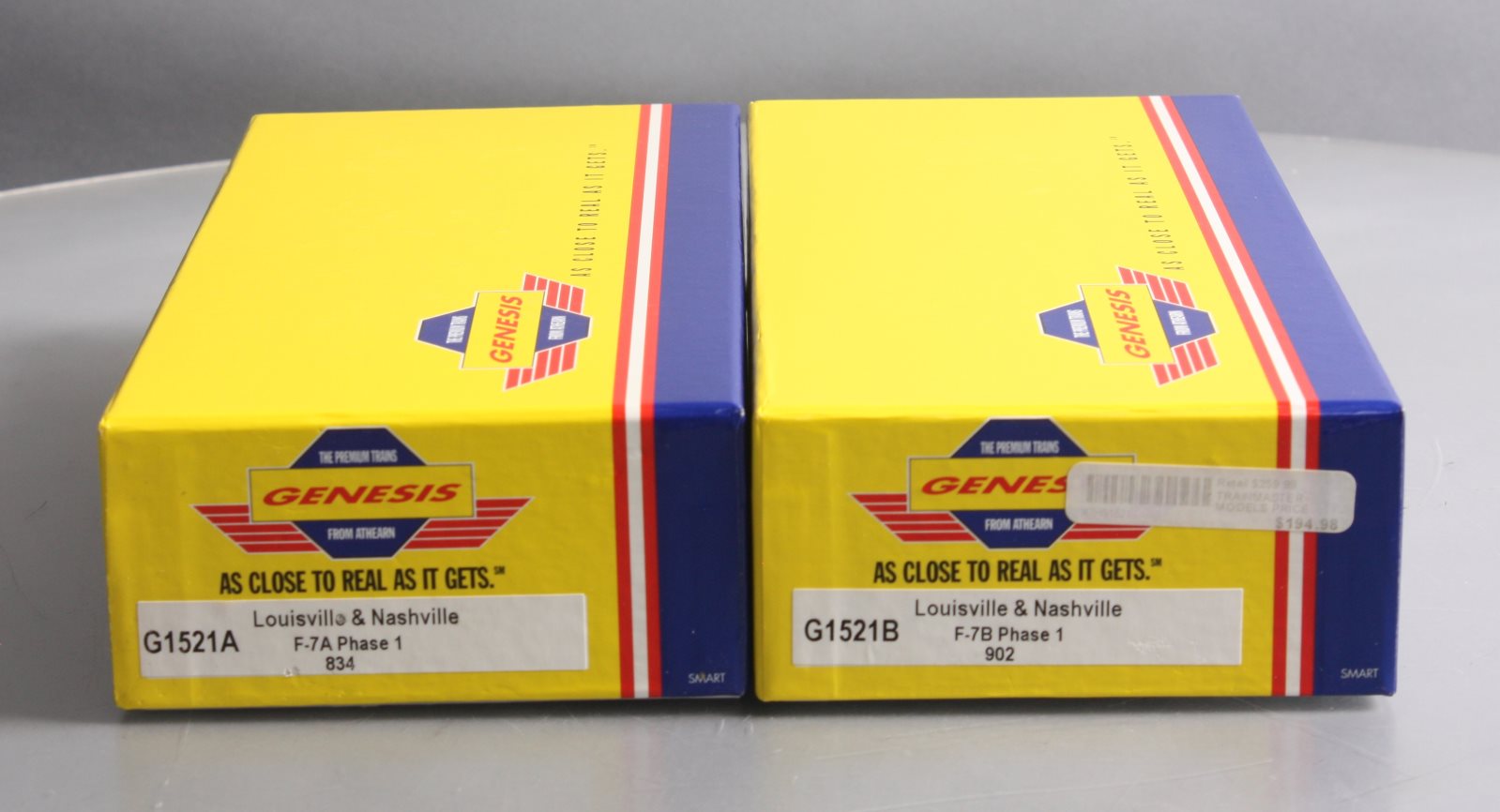 Athearn G1521 HO Scale L&N F-7 Phase 1 Diesel Locomotive AB Set LN/Box