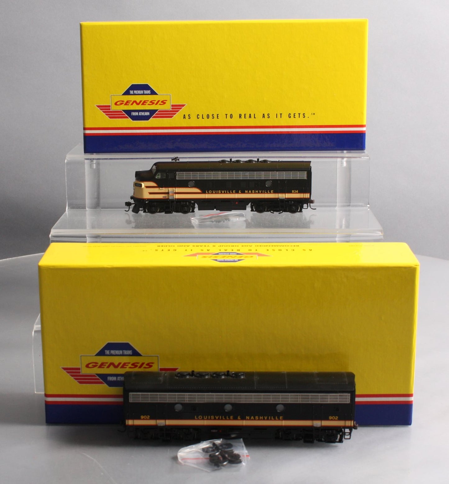 Athearn G1521 HO Scale L&N F-7 Phase 1 Diesel Locomotive AB Set LN/Box