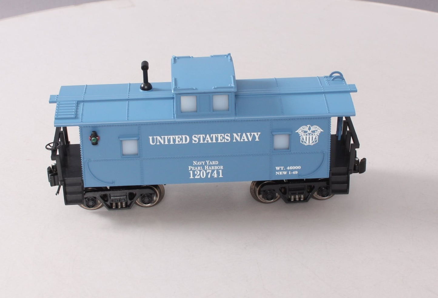 RMT CAB321 O Gauge U.S. Navy Caboose W/ Operating Marker Lights #120741