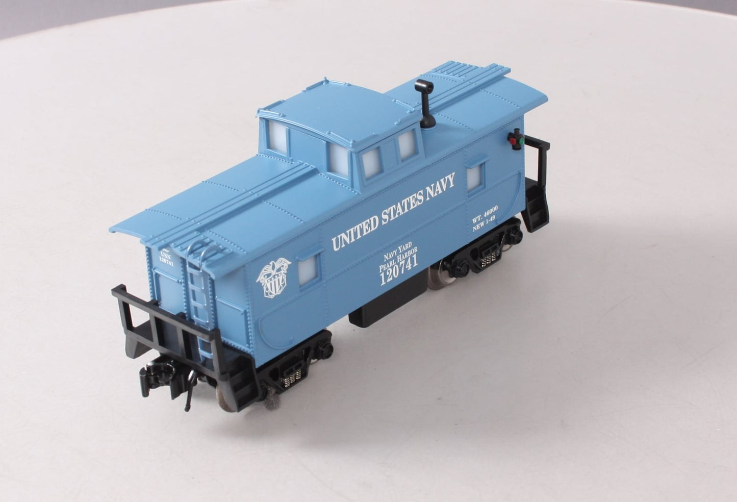 RMT CAB321 O Gauge U.S. Navy Caboose W/ Operating Marker Lights #120741