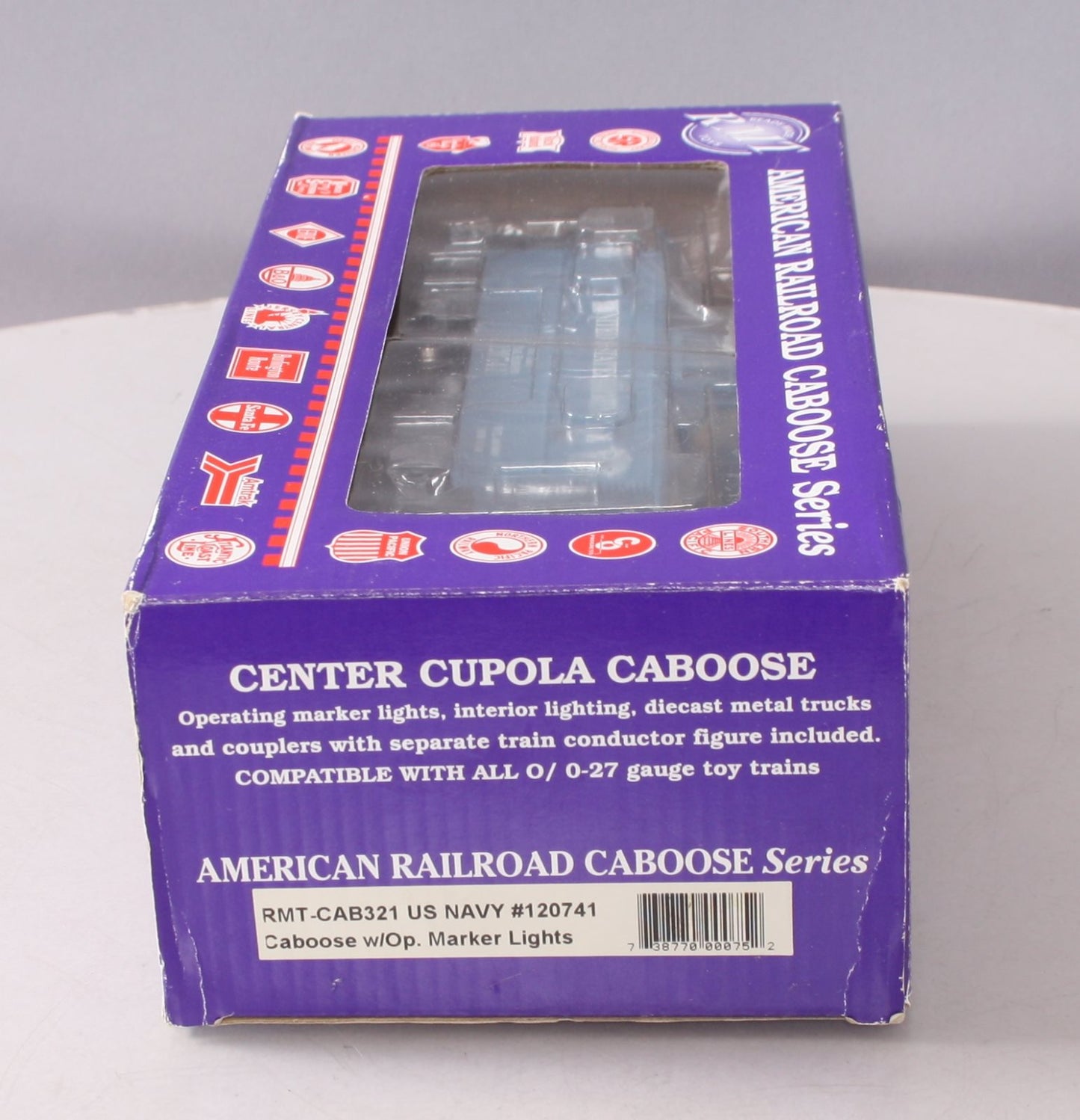 RMT CAB321 O Gauge U.S. Navy Caboose W/ Operating Marker Lights #120741