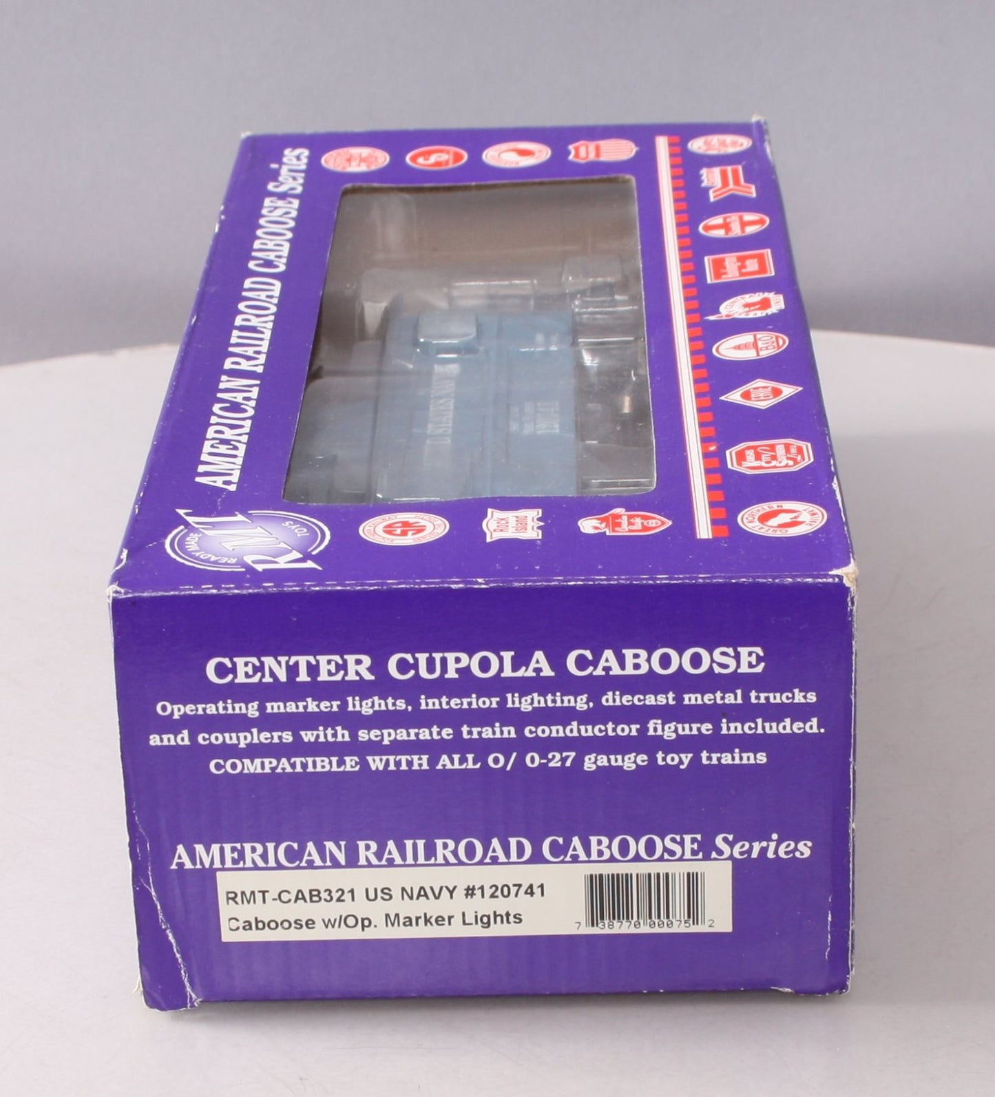 RMT CAB321 O Gauge U.S. Navy Caboose W/ Operating Marker Lights #120741