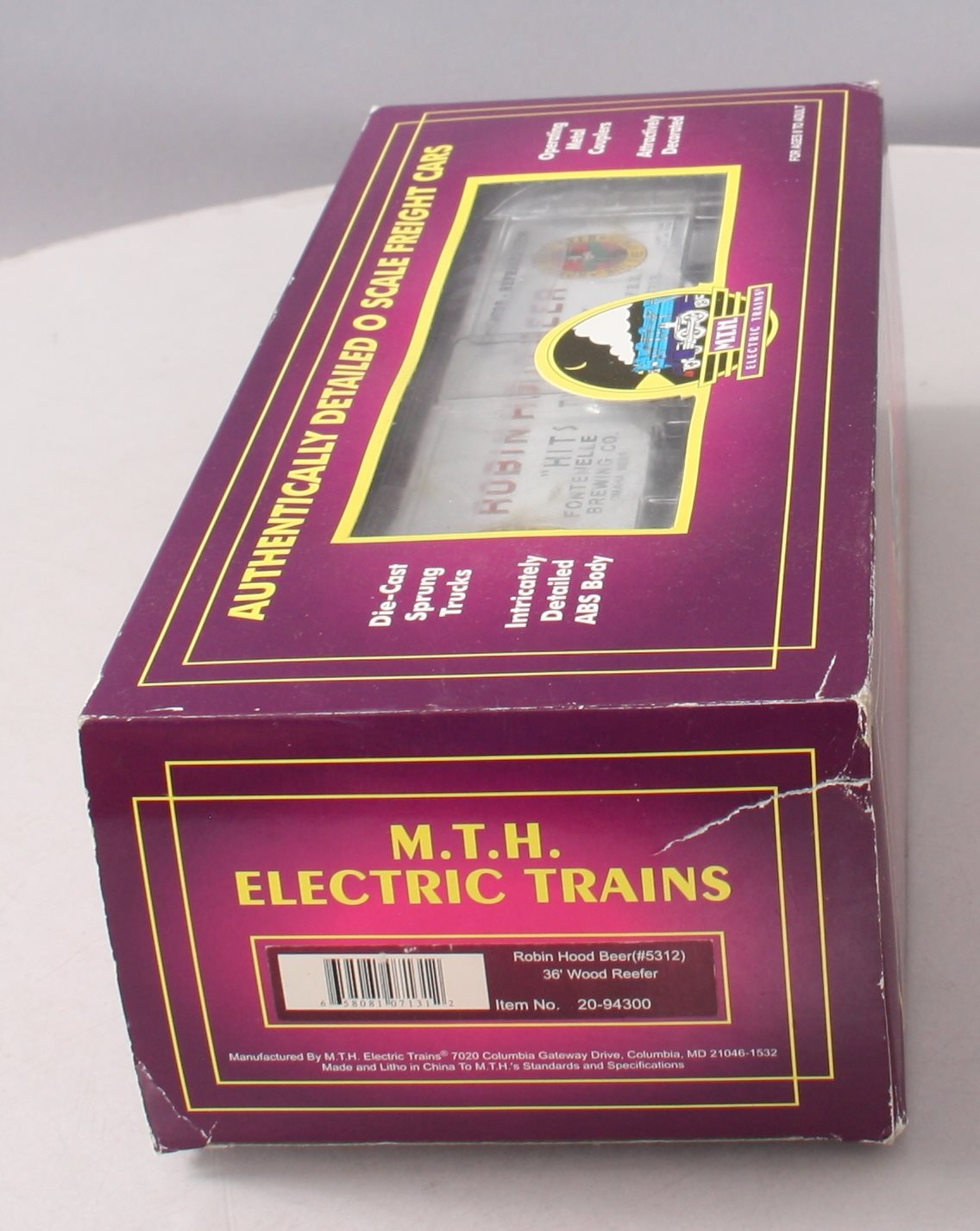 MTH 20-94300 O Gauge Robin Hood Beer Reefer Car #5312 LN/Box
