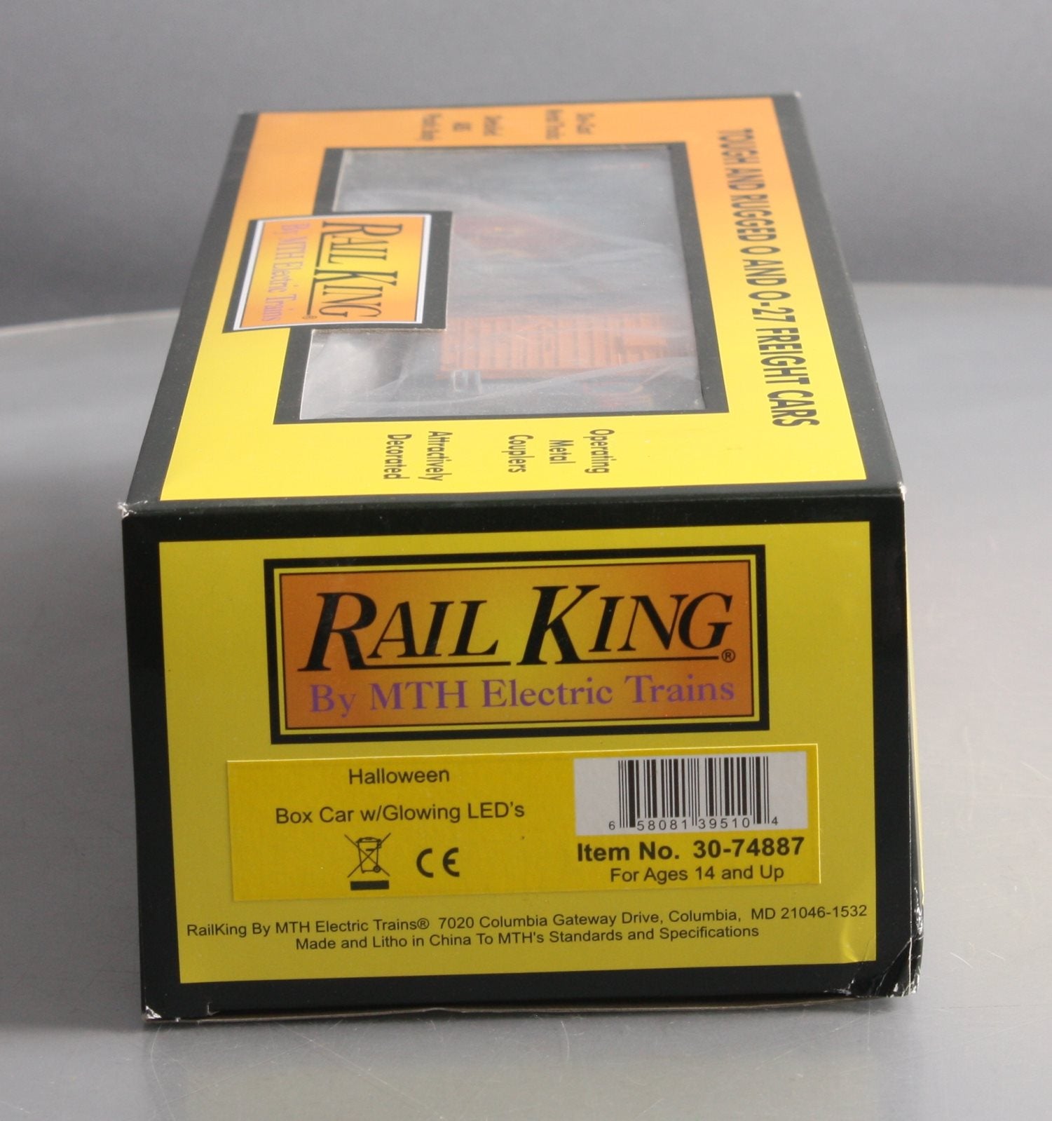MTH 30-74887 O Gauge Halloween Boxcar w/Blinking LEDs LN/Box