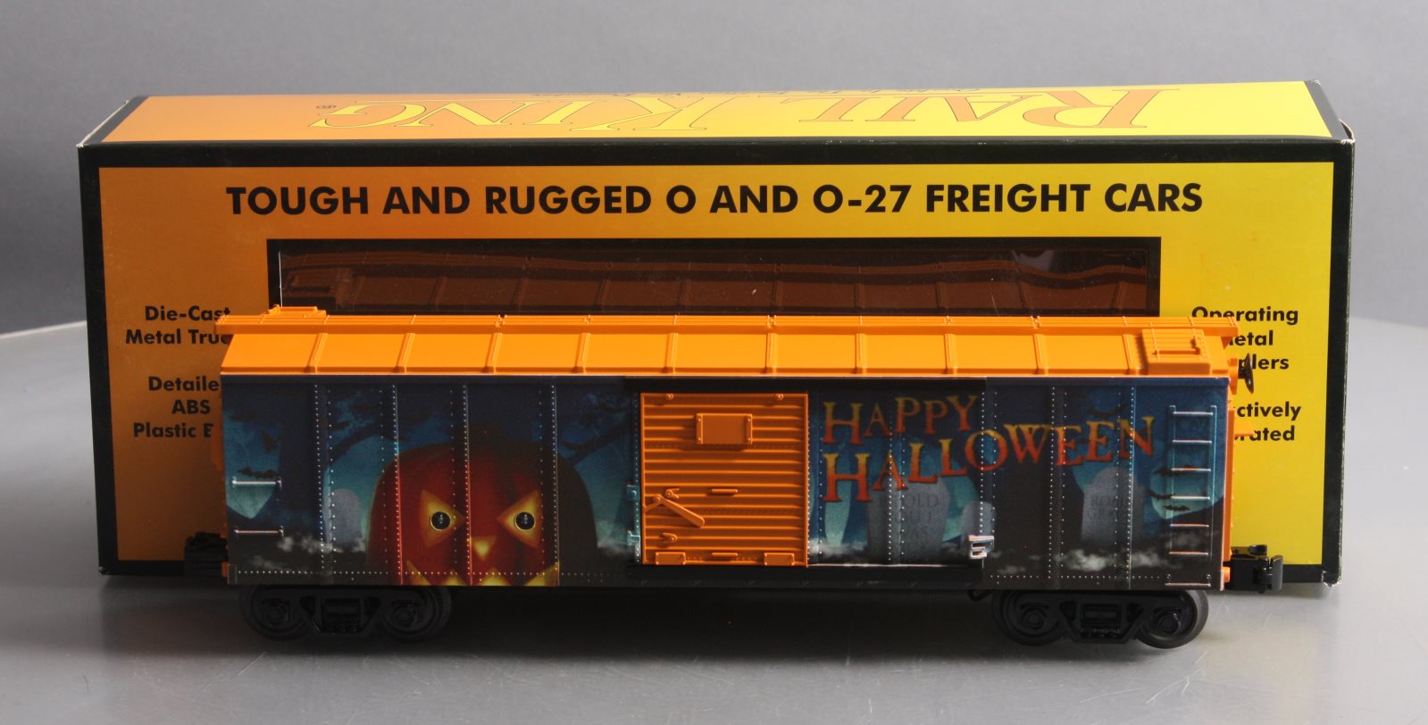 MTH 30-74887 O Gauge Halloween Boxcar w/Blinking LEDs LN/Box