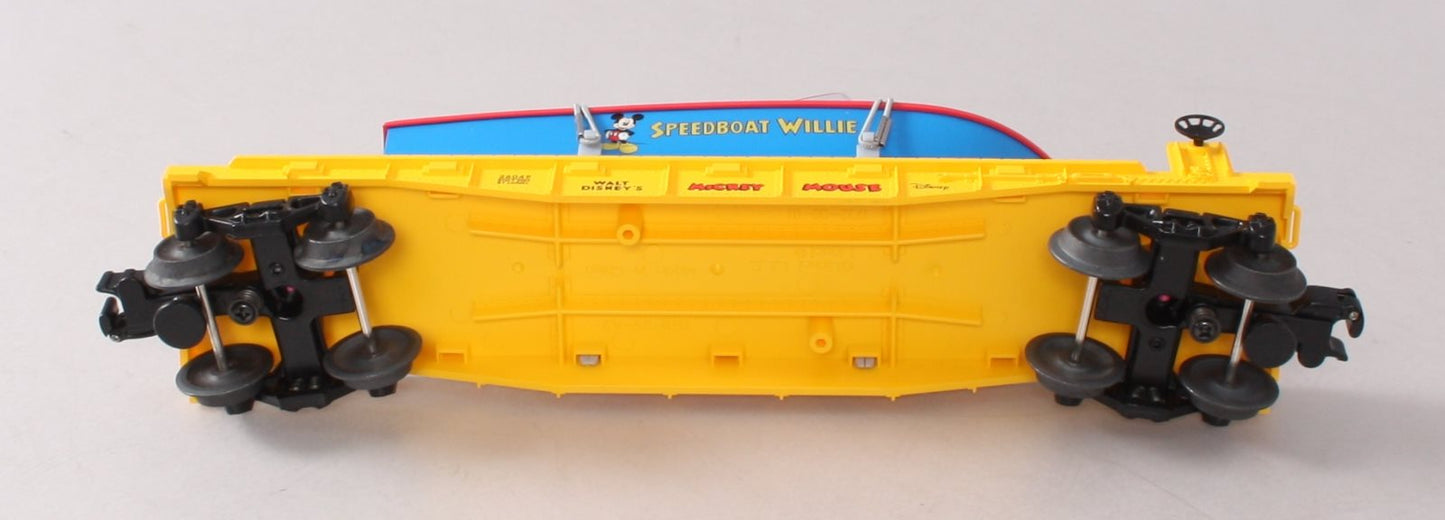 Lionel 6-26049 Disney Flat w/Speedboat Willy Boat LN/Box