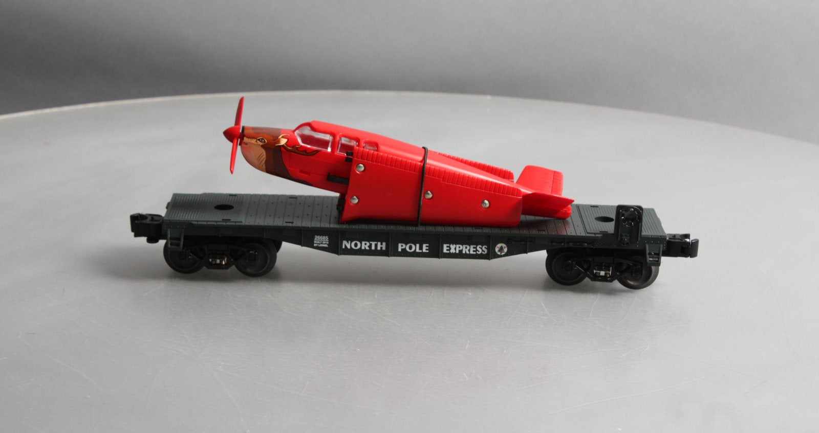 Lionel 6-26685 O North Pole Express Santa’s Plane On Flatcar