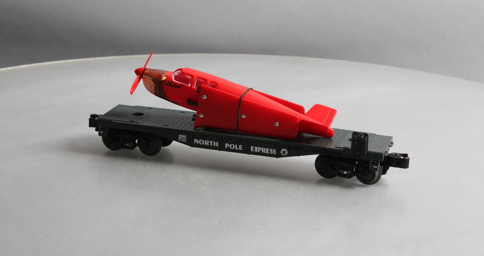 Lionel 6-26685 O North Pole Express Santa’s Plane On Flatcar