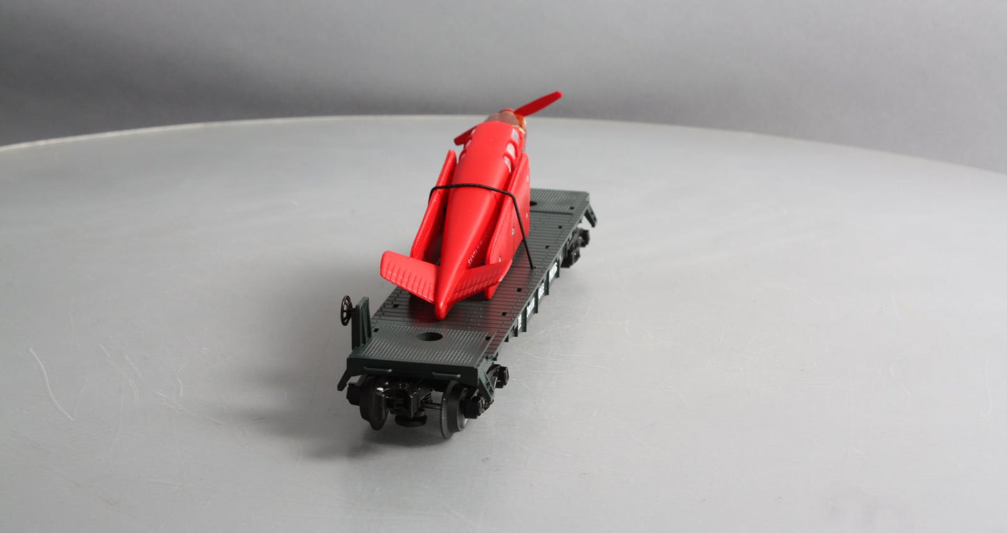 Lionel 6-26685 O North Pole Express Santa’s Plane On Flatcar