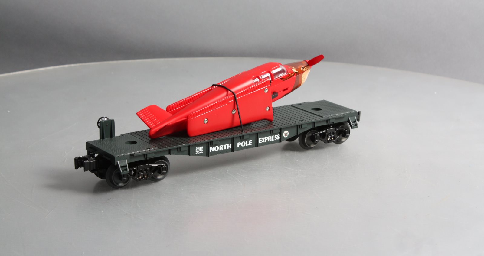 Lionel 6-26685 O North Pole Express Santa’s Plane On Flatcar