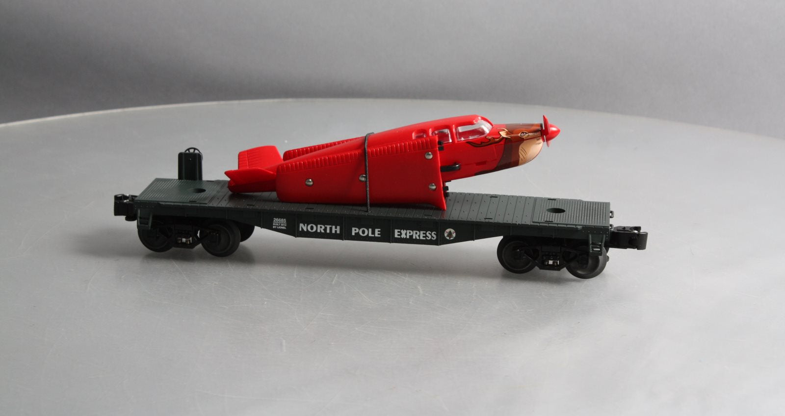 Lionel 6-26685 O North Pole Express Santa’s Plane On Flatcar