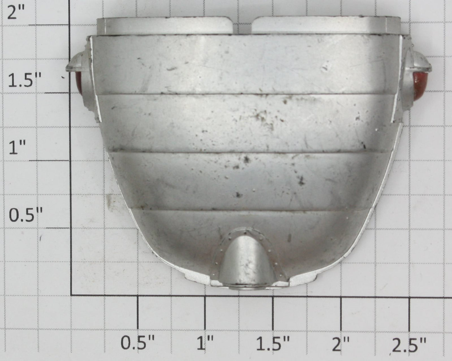 Lionel 2531-43 Silver Plastic Observation Roof with 2 Red Marker Lenses