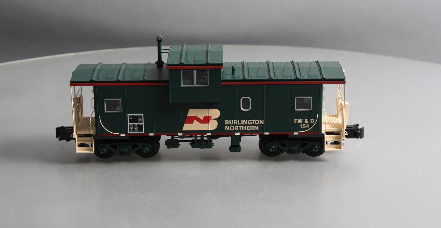 Atlas 6606 O Gauge Burlington Northern Lighted Caboose #154 (3-Rail) LN/Box