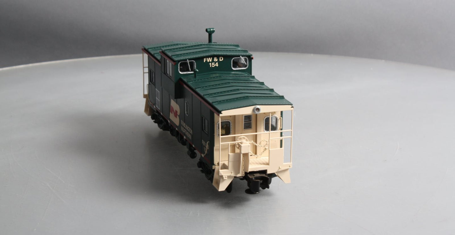 Atlas 6606 O Gauge Burlington Northern Lighted Caboose #154 (3-Rail) LN/Box