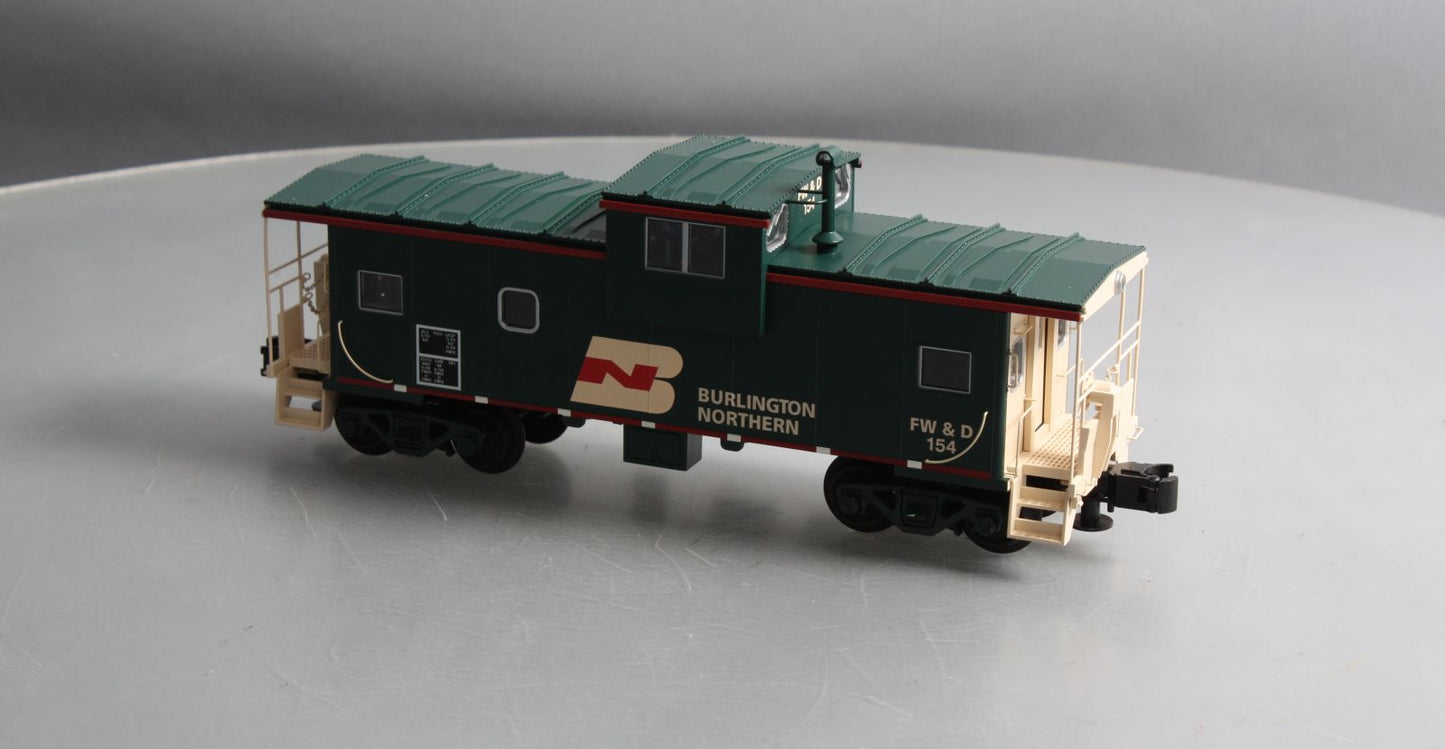 Atlas 6606 O Gauge Burlington Northern Lighted Caboose #154 (3-Rail) LN/Box
