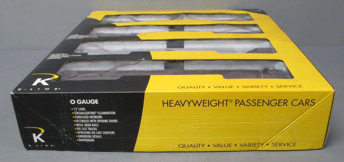 K-Line K-4880A O Pennsylvania 15" Heavyweight Passenger Cars (Set of 4) LN/Box