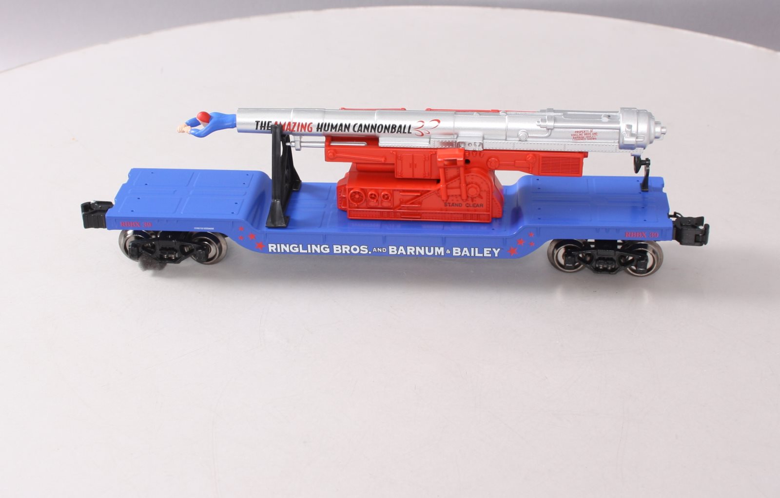 K-Line 6-22243  K-Line by Lionel 6-22243 O Gauge Flat Car with Human Cannonball