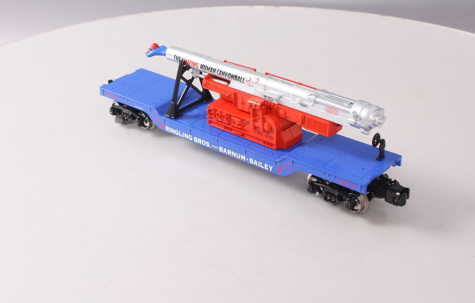 K-Line 6-22243  K-Line by Lionel 6-22243 O Gauge Flat Car with Human Cannonball