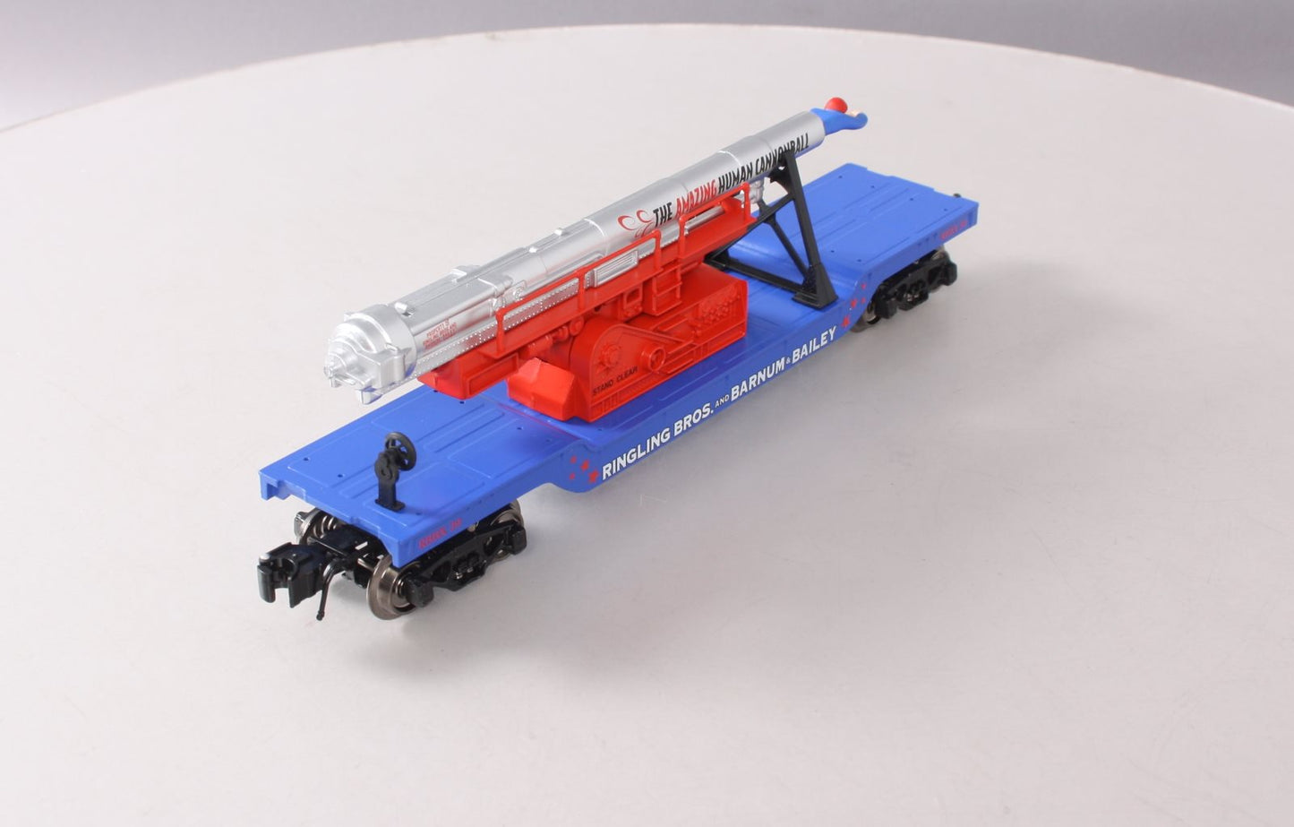 K-Line 6-22243  K-Line by Lionel 6-22243 O Gauge Flat Car with Human Cannonball
