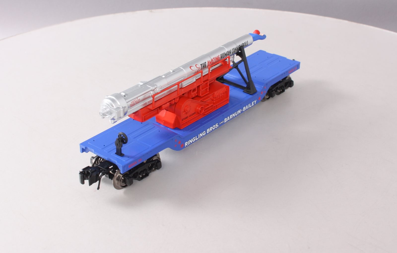 K-Line 6-22243  K-Line by Lionel 6-22243 O Gauge Flat Car with Human Cannonball