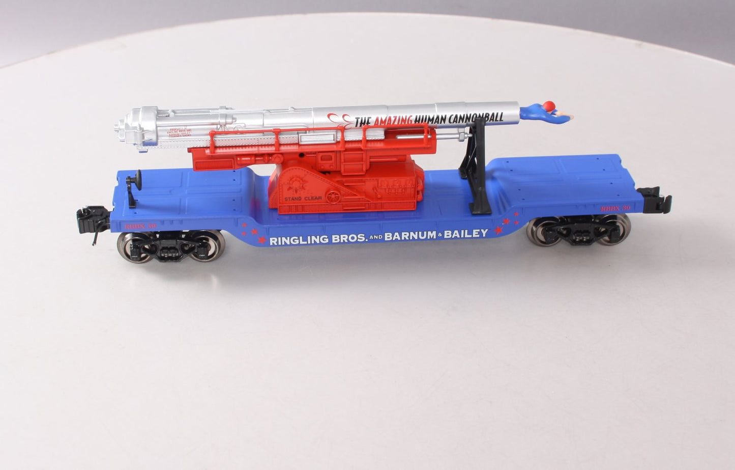 K-Line 6-22243  K-Line by Lionel 6-22243 O Gauge Flat Car with Human Cannonball