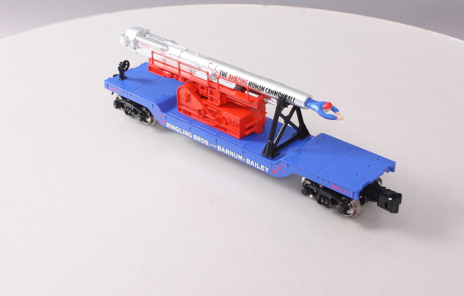 K-Line 6-22243  K-Line by Lionel 6-22243 O Gauge Flat Car with Human Cannonball
