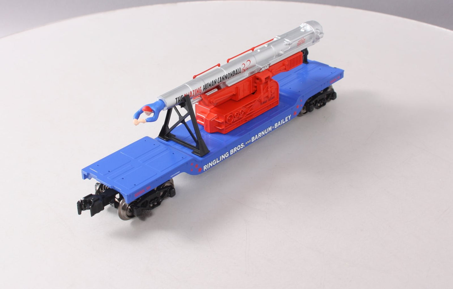 K-Line 6-22243  K-Line by Lionel 6-22243 O Gauge Flat Car with Human Cannonball