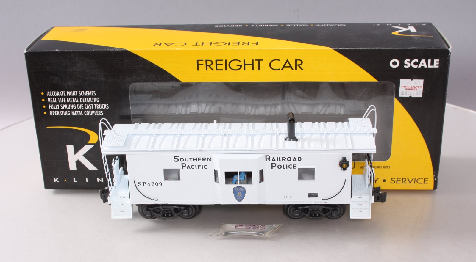 K-Line K612-2034 O Gauge Southern Pacific Railroad Police Caboose #4709 LN/Box