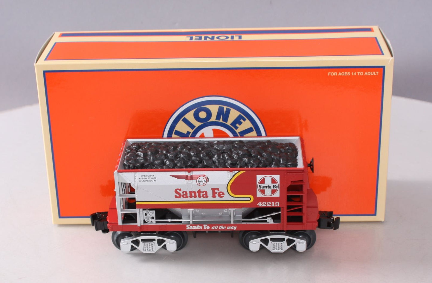 Lionel 2101371 O Gauge LOTS Santa Fe Ore Car #42213 LN/Box