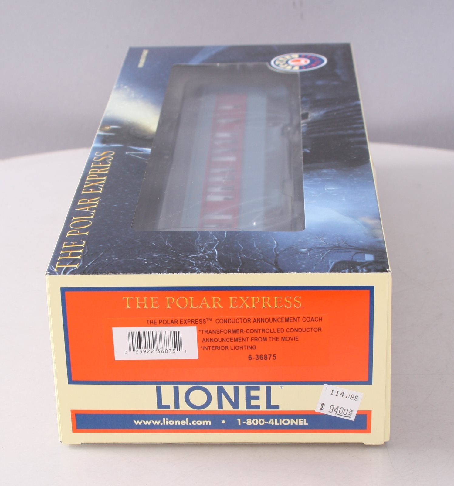 Lionel 6-36875 O Gauge Polar Express Coach with Conductor Announcements
