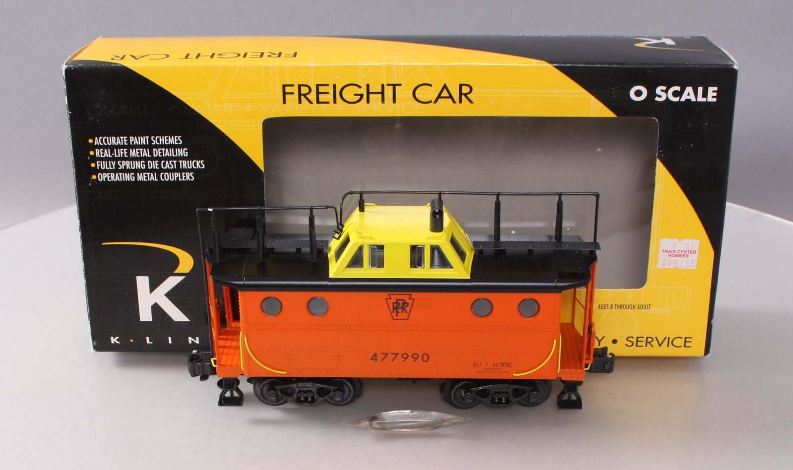 K-Line K615-1897 O Gauge Pennsylvania N5C Scale Smoking Caboose w/Antenna LN/Box