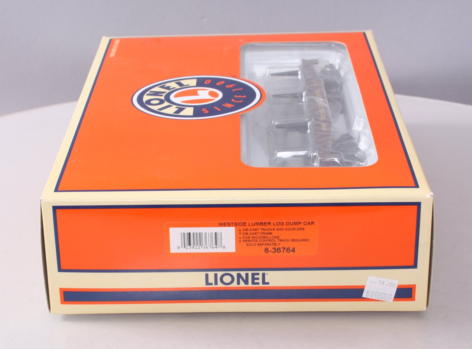 Lionel 6-36764 O Gauge West Side Lumber Log Dump Car LN/Box