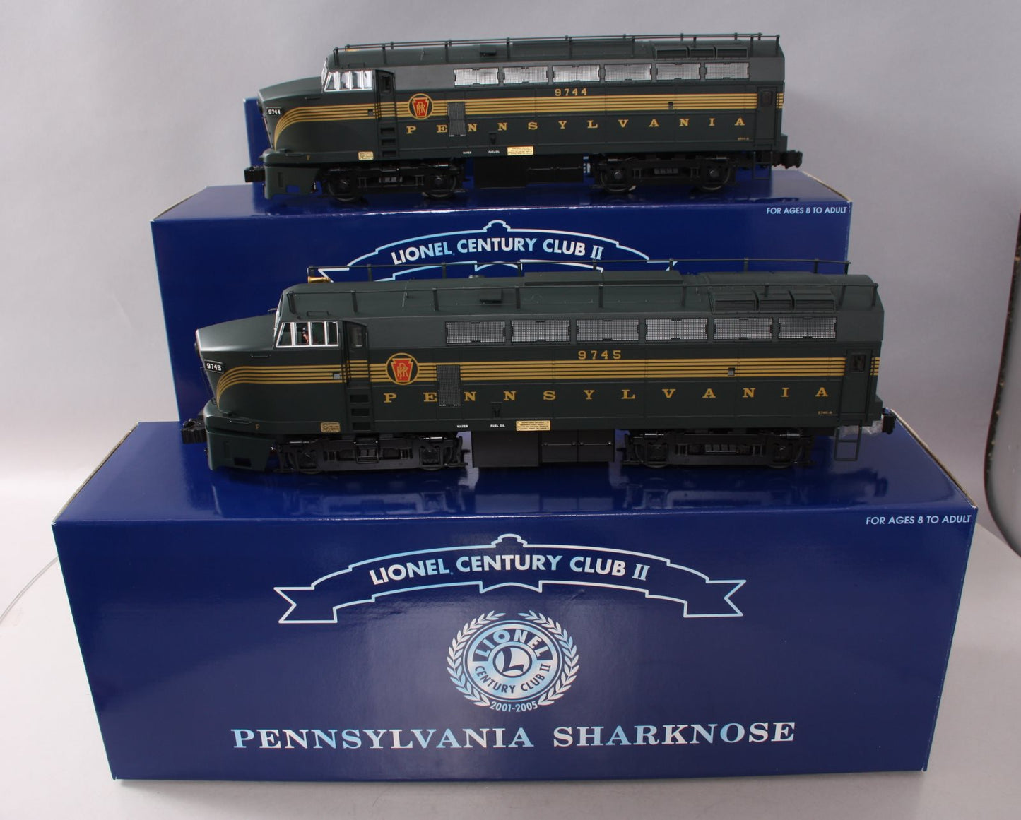 Lionel 6-14532 O Lionel Century Club Pennsylvania Sharknose AA Locos #9744/9745 LN/Box