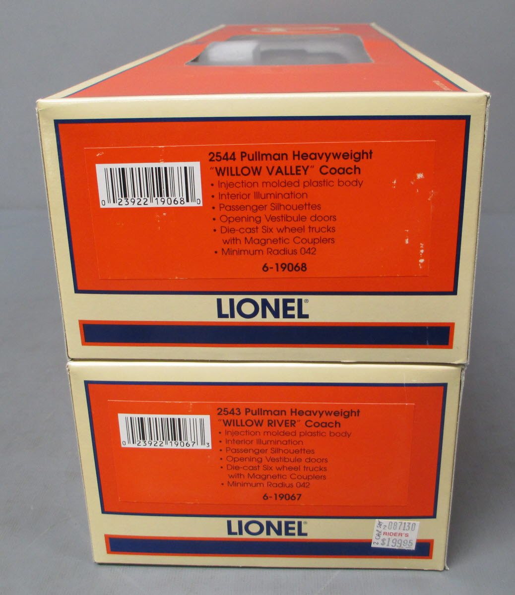 Lionel 6-19066 O Gauge Pullman Heavyweight "Willow" Passenger 2 Car Set LN/Box