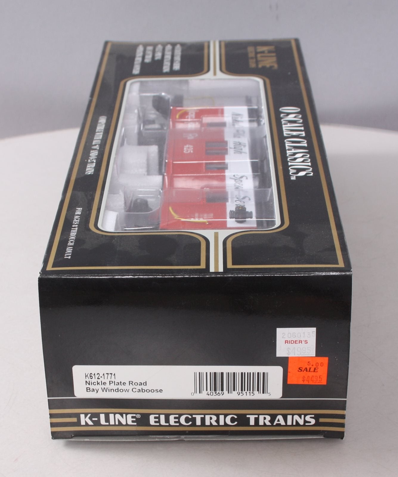 K-Line K612-1771 O Gauge Nickel Plate Road Bay Window Caboose #425 LN/Box