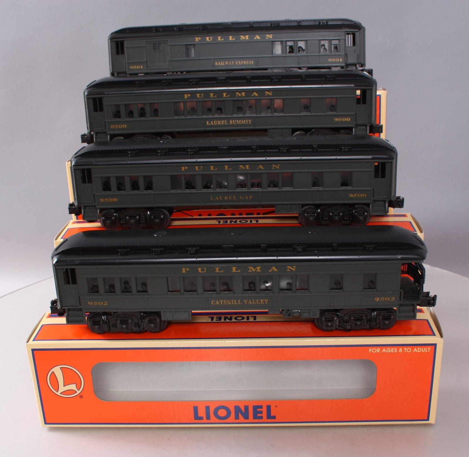 Lionel 6-19069 O Gauge Pullman Baby Madison Passenger Cars (Set of 4) LN/Box