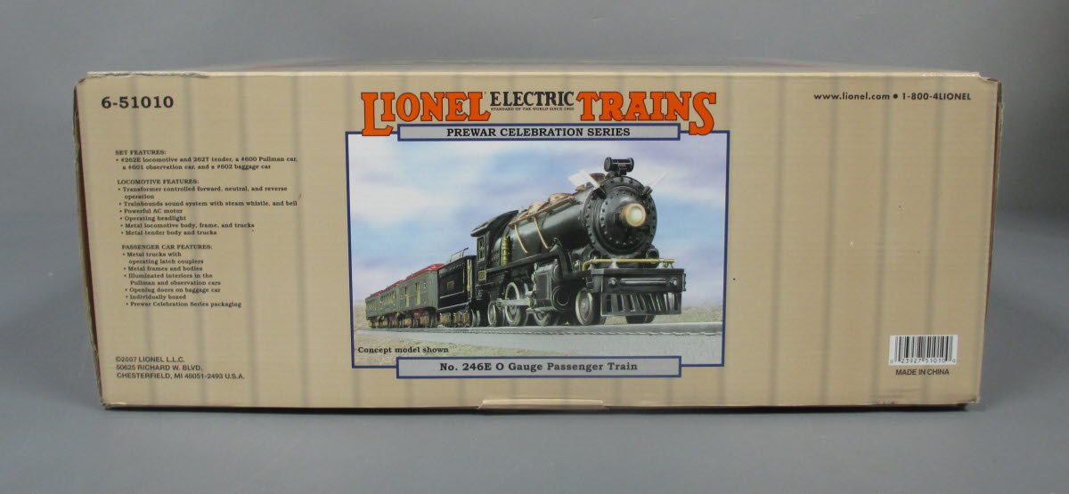 Lionel 6-51010 O Gauge 246E Steam Passenger Train Set
