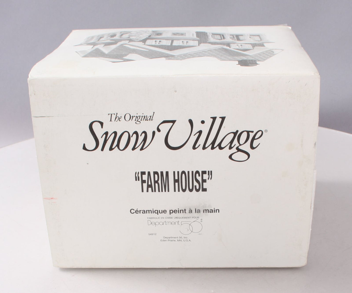 Dept 56 54912 Snow Village "Farm House" Retired Hand Painted Ceramic Building LN/Box