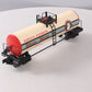 Lionel 6-36182 O Egg Nog Unibody Tank Car NIB